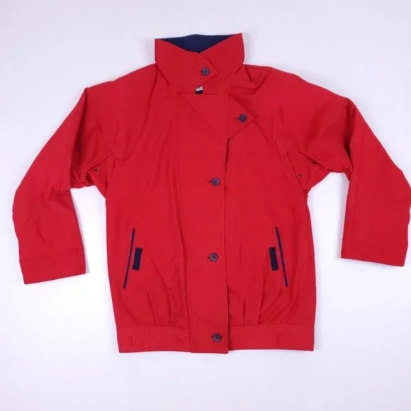 Vintage red contrast lined light jacket - Picture 4 of 10